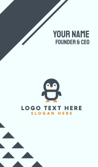 Cute Penguin Mascot Business Card Design