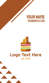 Burger Cheeseburger City Business Card Design