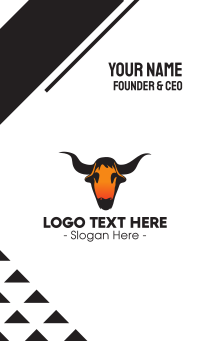 Texas Bull Skull Business Card Design