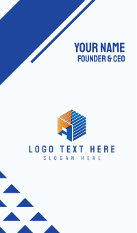 3D Corporate Letter A  Business Card Design