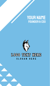 Angry Husky Mascot Business Card Design