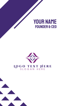 Violet Diamond Star Business Card Design