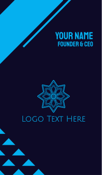 Blue Snowflake Business Card Design