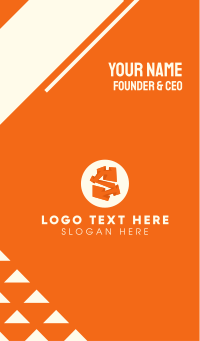 Orange Letter S Business Card Design