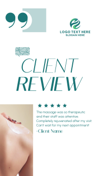 Spa Client Review YouTube short Image Preview