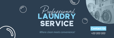 Professional Laundry Service Twitter header (cover) Image Preview