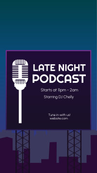 Late Night Podcast Instagram story Image Preview