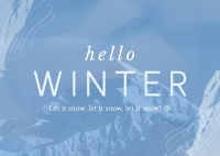 Winter Greeting Postcard Image Preview