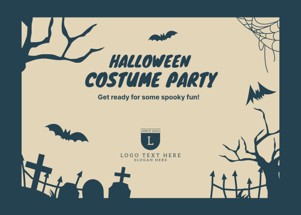 Halloween Party Postcard Design Image Preview