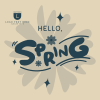 Playful Hello Spring Instagram post Image Preview