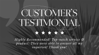 Minimalist Customer Feedback Testimonial Animation Preview