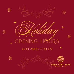 Elegant Holiday Opening Instagram post Image Preview