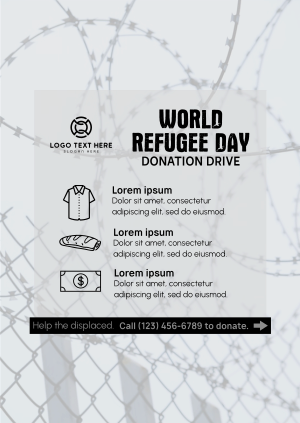 World Refugee Day Donation Drive Poster Image Preview