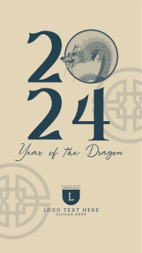 Dragon New Year Facebook Story Design