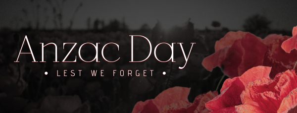 Anzac Poppies Facebook Cover Design Image Preview
