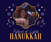 Celebrate Hanukkah Family Facebook Post Design