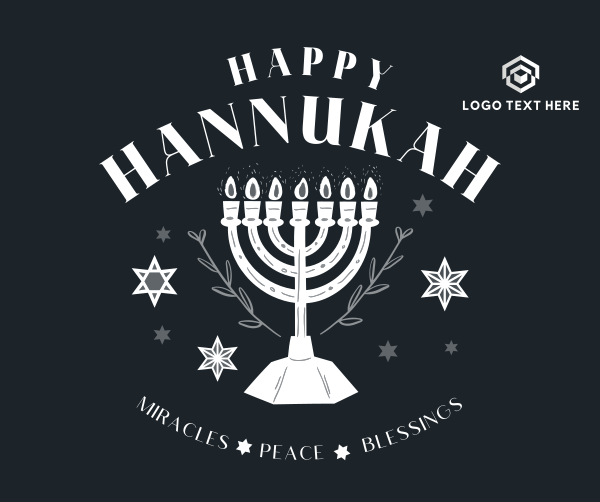Hanukkah Menorah Greeting Facebook Post Design Image Preview