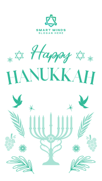 Hanukkah Menorah Instagram story Image Preview