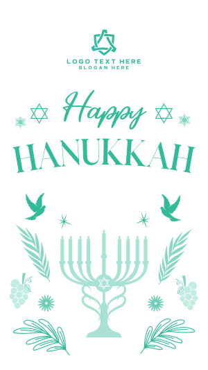 Hanukkah Menorah Instagram story Image Preview