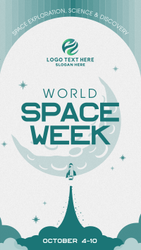 Retro Minimalist Space Week Instagram Reel Preview