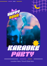 Karaoke Party Hours Flyer Design