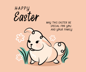 Easter Bunny Greeting Facebook post Image Preview