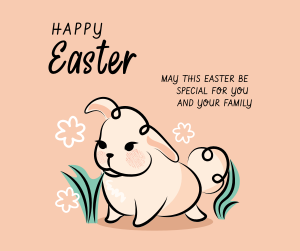 Easter Bunny Greeting Facebook post