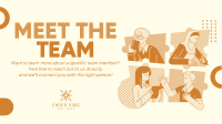 Modern Quirky Meet The Team Facebook event cover Image Preview