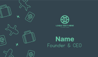 Fun Travel Icons Business Card Preview