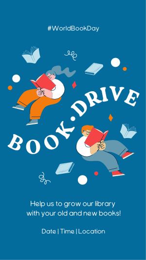 Donate Books, Fill Hearts Instagram story Image Preview