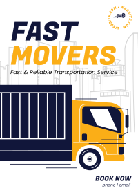 Long Truck Movers Flyer Image Preview