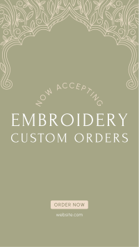 Custom Embroidery Facebook Story Design