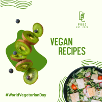 Vegan Recipes Instagram post Image Preview