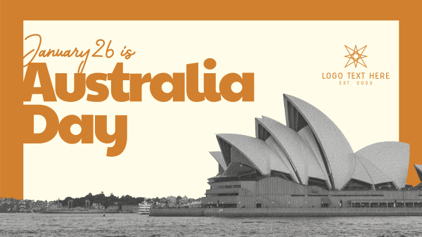 Vintage Australia Day Facebook Event Cover Design Image Preview