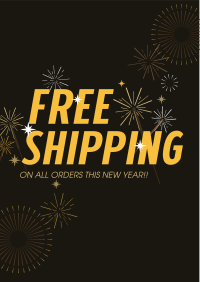 Free Shipping Sparkles Flyer Design