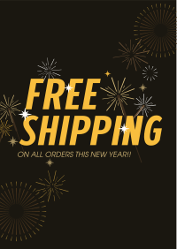 Free Shipping Sparkles Flyer Image Preview