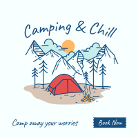 Camping and Chill Instagram Post Design