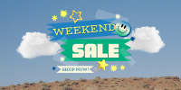 Fun Weekend Sale Twitter Post Design