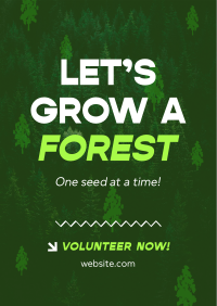 Forest Grow Tree Planting Flyer Design