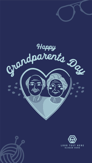 Heart Grandparents Greeting  Facebook story Image Preview