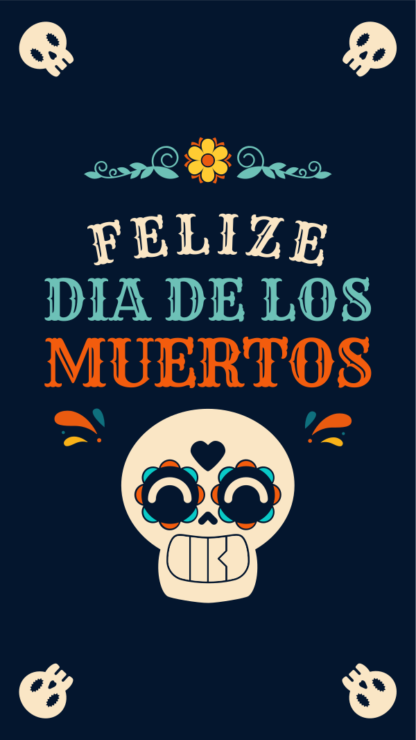 Calavera Gathering Facebook Story Design Image Preview