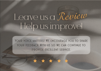 Minimalist Customer Feedback Postcard Image Preview