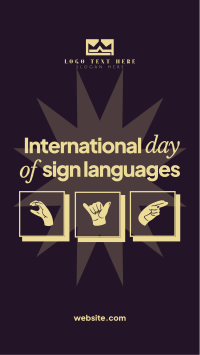 International Day of Sign Languages Instagram Story Design