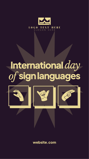 International Day of Sign Languages Instagram story Image Preview