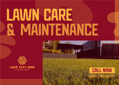 Clean Lawn Care Postcard Image Preview