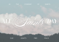 All Saints' Day Minimalist Postcard Design