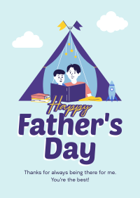 Father & Son Tent Poster Design