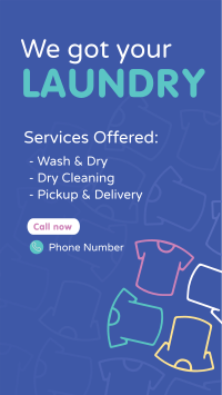 We Got Your Laundry Facebook Story Design