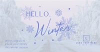 Minimalist Winter Greeting Facebook ad Image Preview