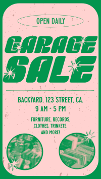 Retro Quirky Yard Sale Instagram story Image Preview